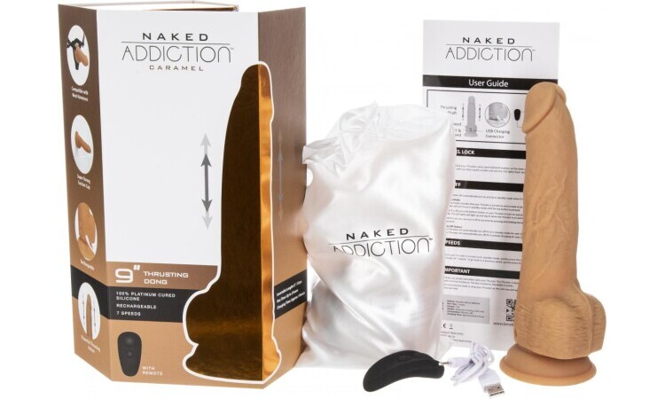 Naked Addiction - Realistic Thrusting Dildo with Remote Control - 23 cm - Image 6