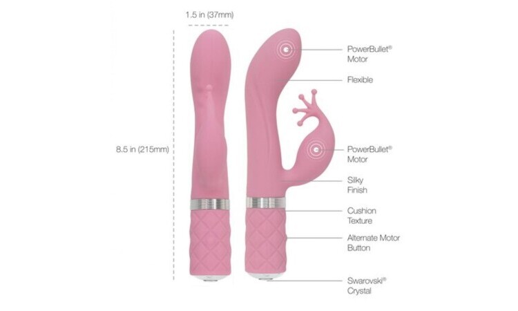 Pillow Talk - Kinky Rabbit & G-Spot Vibrator - Pink - Image 6
