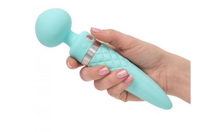 Pillow Talk - Sultry Double Vibrator - Turquoise - Image 2