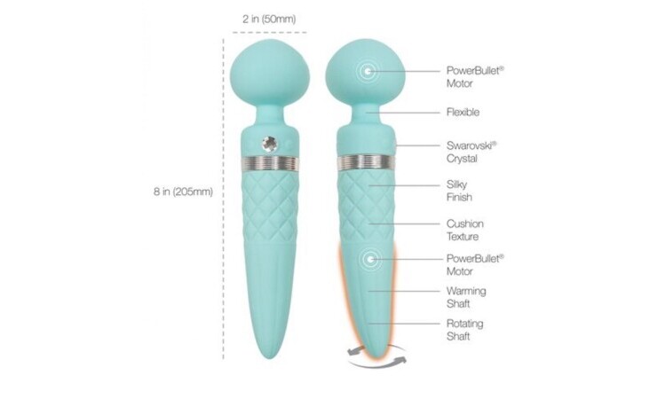 Pillow Talk - Sultry Double Vibrator - Turquoise - Image 6
