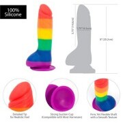 Addiction - Justin Rainbow Silicone Dildo - 19 cm - Image 5
