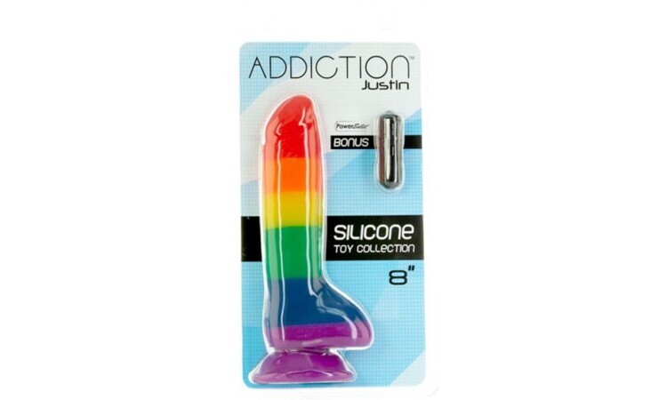 Addiction - Justin Rainbow Silicone Dildo - 19 cm - Image 7