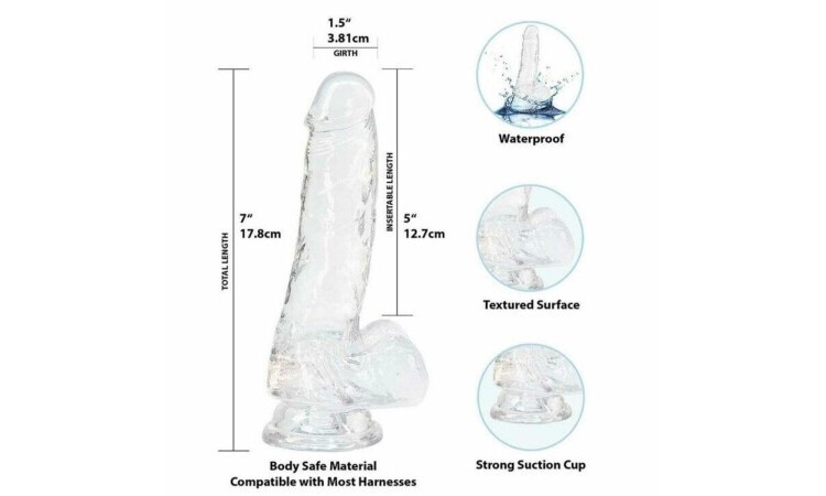 Crystal Addiction - Transparent Dildo - 18 cm - Image 3