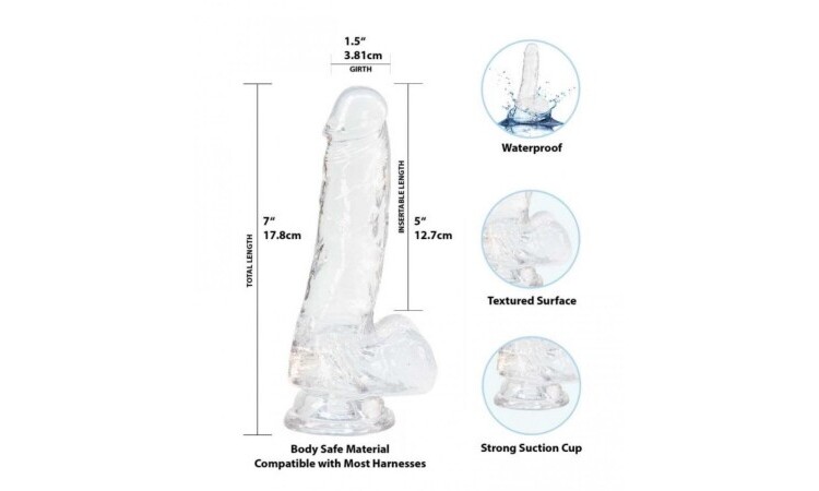 Crystal Addiction - Transparent Dildo - 18 cm - Image 2