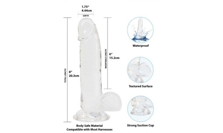 Crystal Addiction - Transparent Dildo - 19 cm - Image 2