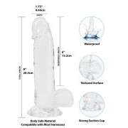 Crystal Addiction - Transparent Dildo - 19 cm - Image 2