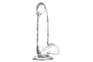 Crystal Addiction - Transparent Dildo - 19 cm
