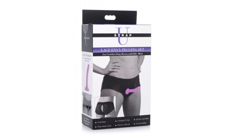 Envy Strap-on Harness with Dildo - Black - Image 5