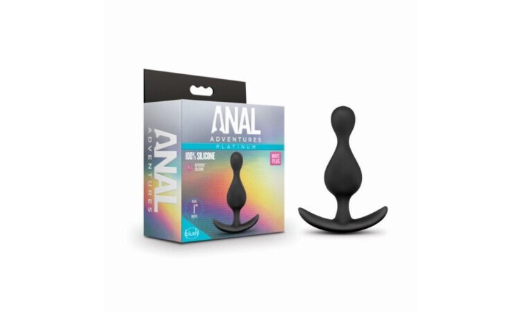 Anal Adventures Platinum - Wave Plug - Black - Image 3