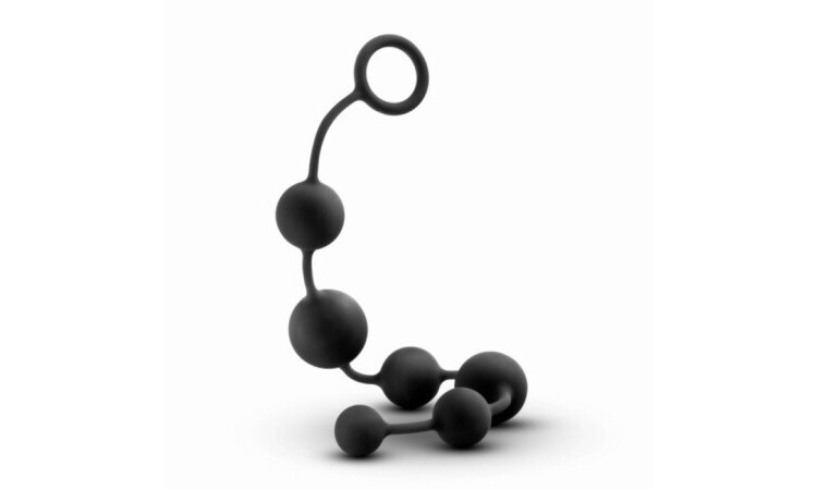 Anal Adventures Platinum - Silicone Anal Beads - Large - Image 1
