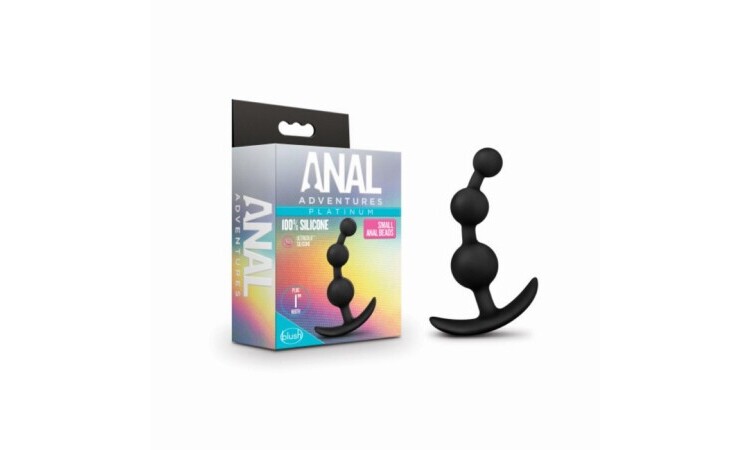 Anal Adventures Platinum - Small Anal Beads - Image 2