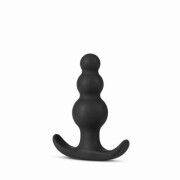 Anal Adventures Platinum - Beaded Plug - Black - Image 2
