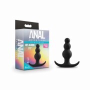 Anal Adventures Platinum - Beaded Plug - Black - Image 3