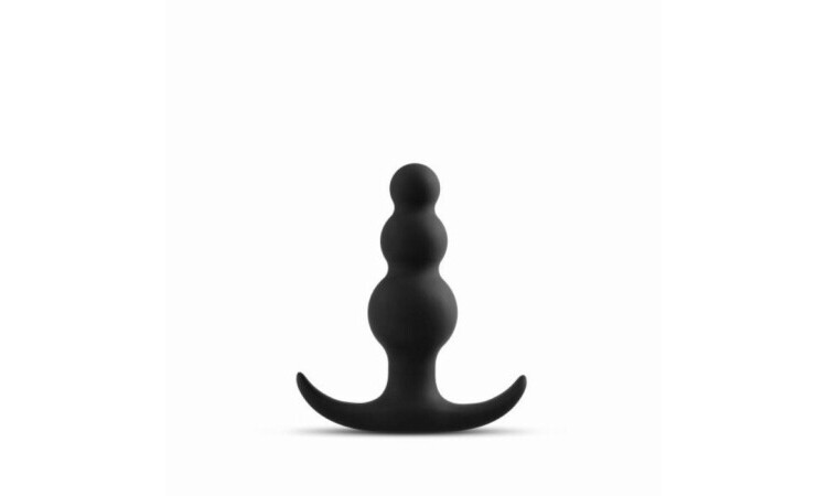 Anal Adventures Platinum - Beaded Plug - Black - Image 1