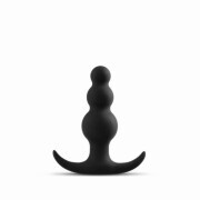Anal Adventures Platinum - Beaded Plug - Black - Image 1