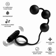 Anal Adventures Platinum - Anal Beads with Vibrating Cockring - Image 3