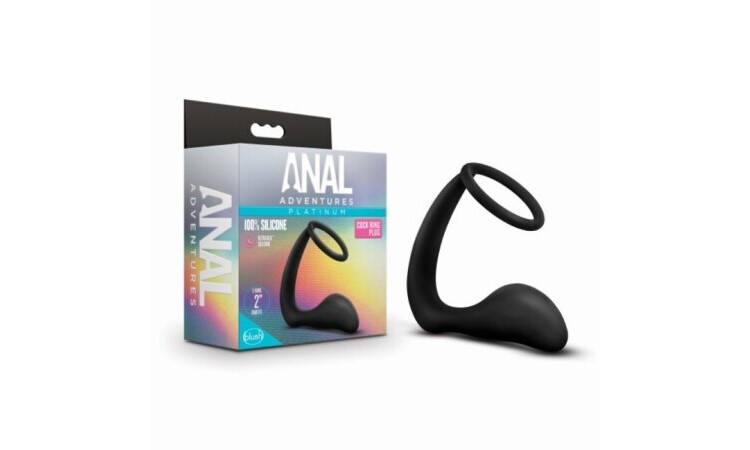 Anal Adventures Platinum - Cock Ring Anal Plug - Image 5