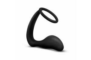 Anal Adventures Platinum - Cock Ring Anal Plug