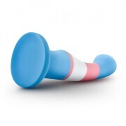 Avant - Pride Silicone Dildo With Suction Cup - True Blue - Image 4