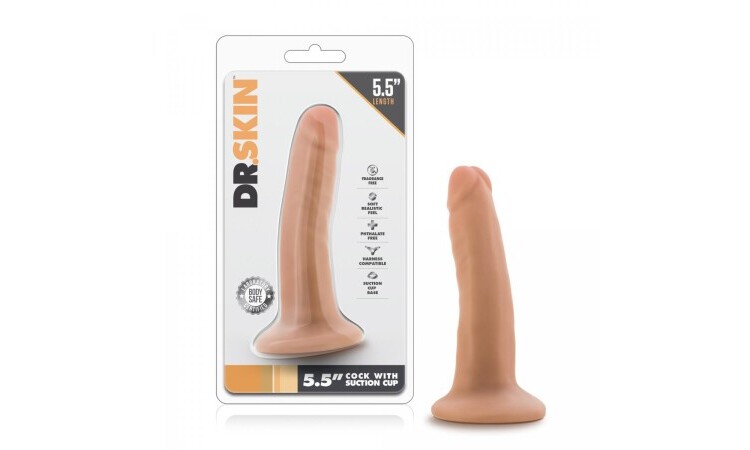 Dr. Skin - Realistic Dildo With Suction Cup 5.5'' - Vanilla - Image 6