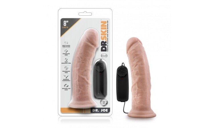 Dr. Skin - Dr. Joe Vibrator With Suction Cup 8'' - Vanilla - Image 6