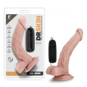 Dr. Skin - Dr. Sean Vibrator With Suction Cup 8'' - Vanilla - Image 4
