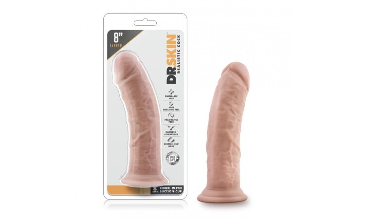 Dr. Skin - Realistic Dildo With Suction Cup 8'' - Vanilla - Image 6