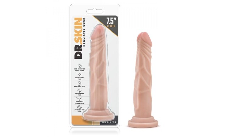 Dr. Skin - Realistic Dildo With Suction Cup 7.5'' - Beige - Image 6