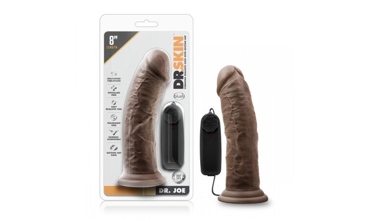 Dr. Skin - Dr. Joe Vibrator With Suction Cup 8'' - Chocolate - Image 6