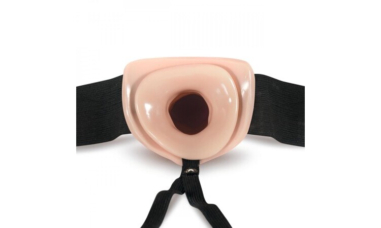 Dr. Skin - Hollow Strap On Dildo With Harnas 19 cm - Beige - Image 4