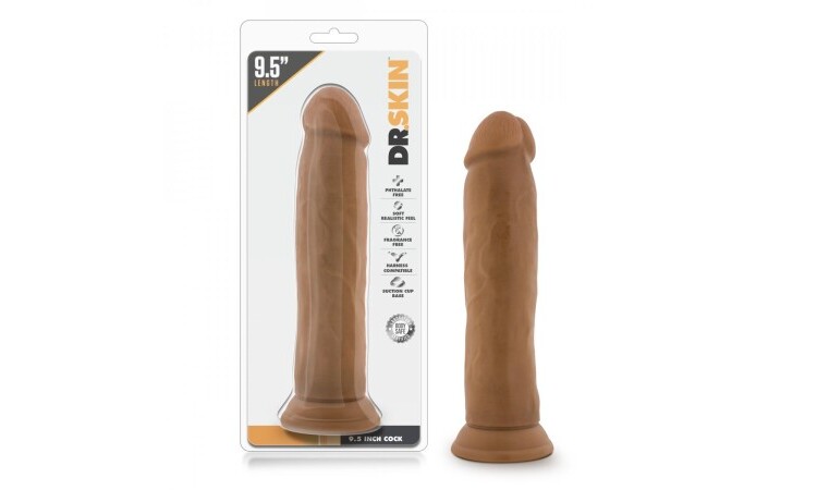 Dr. Skin - Realistic Dildo With Suction Cup 9.5'' - Mocha - Image 6