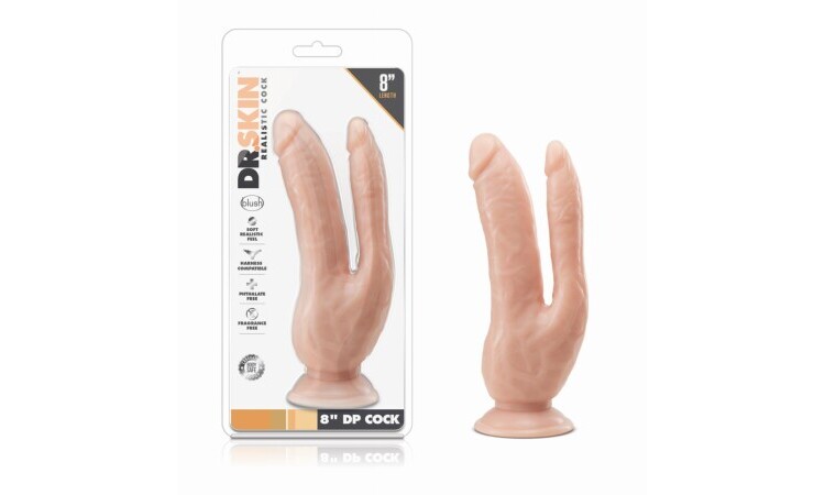 Dr. Skin - Double Dildo 8.5'' - Vanilla - Image 4