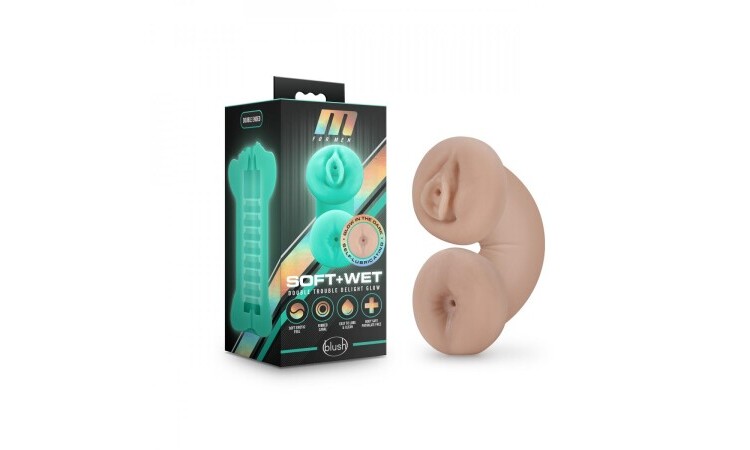 M for Men - Soft and Wet - Double Trouble Masturbator Glow in the Dark - Image 2
