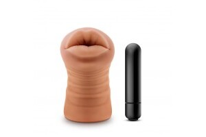 M for Men - Isabella Masturbator With Bullet Vibrator- Mouth