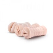 M for Men - 3-Pack Self-Lubricating Vibrating Stroker Sleeve Kit - Image 1