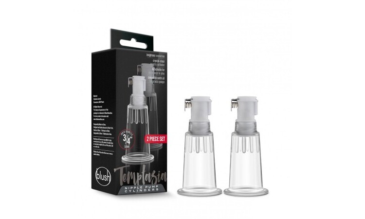 Temptasia - Nipple Pumping Cylinders - Set of 2 (0.75 Inch Diameter) - Clea - Image 7