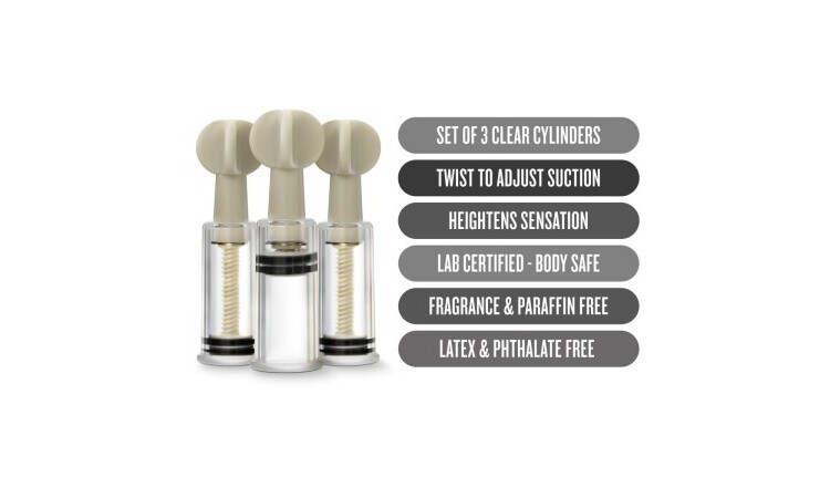 Temptasia - Clit And Nipple Twist Suckers - Set of 3 - Clear - Image 3