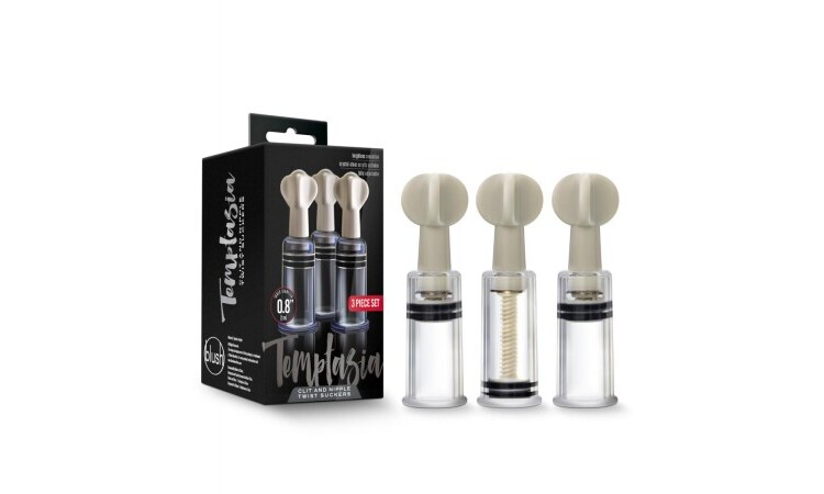 Temptasia - Clit And Nipple Twist Suckers - Set of 3 - Clear - Image 4