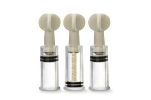 Temptasia - Clit And Nipple Twist Suckers - Set of 3 - Clear