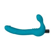 Temptasia - Luna Vibrating Strapless Strap-on - Teal - Image 1