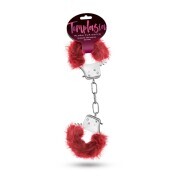 Temptasia - Plush Fur Cuffs - Burgundy - Image 3