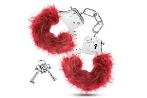 Temptasia - Plush Fur Cuffs - Burgundy
