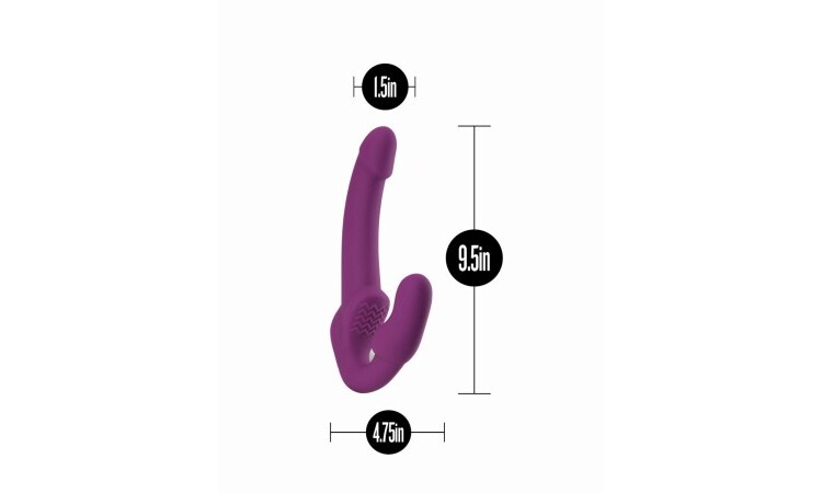 Temptasia - Estella Vibrating Strapless Strap-on - Pink - Image 2