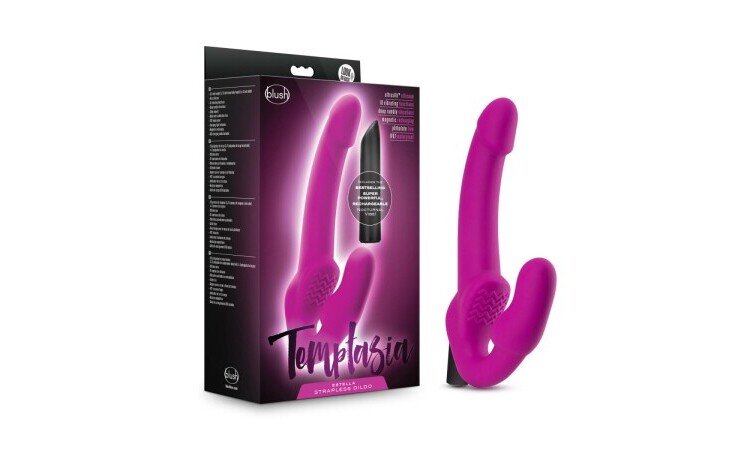 Temptasia - Estella Vibrating Strapless Strap-on - Pink - Image 3