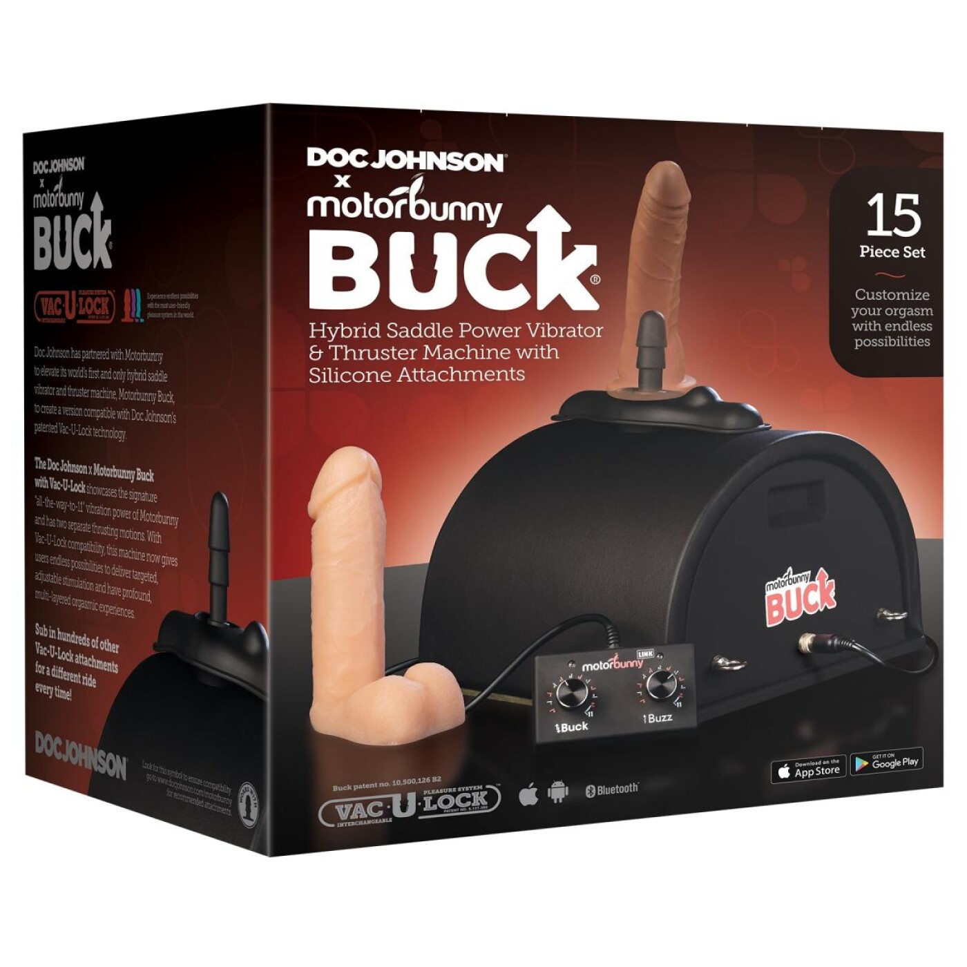 Doc Johnson x MotorBunny - Buck with Vac-U-Lock - Image 5.