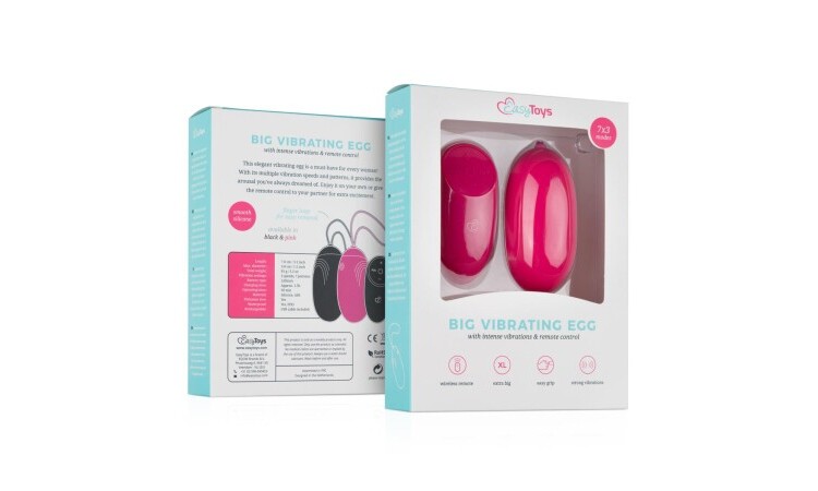 XL Vibrating Egg With Remote Control - Pink - Image 5