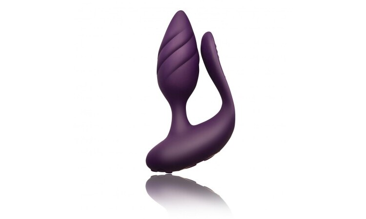 Rocks-Off - Cocktail Couples' Vibrator - Burgundy - Image 2