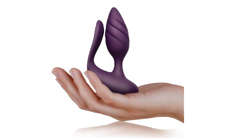 Rocks-Off - Cocktail Couples' Vibrator - Burgundy - Image 4