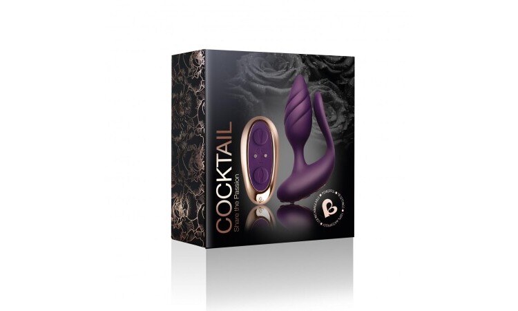 Rocks-Off - Cocktail Couples' Vibrator - Burgundy - Image 6