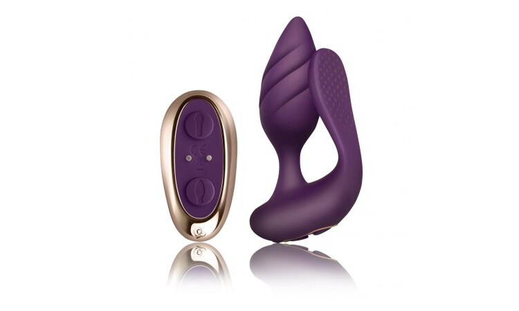 Rocks-Off - Cocktail Couples' Vibrator - Burgundy - Image 1